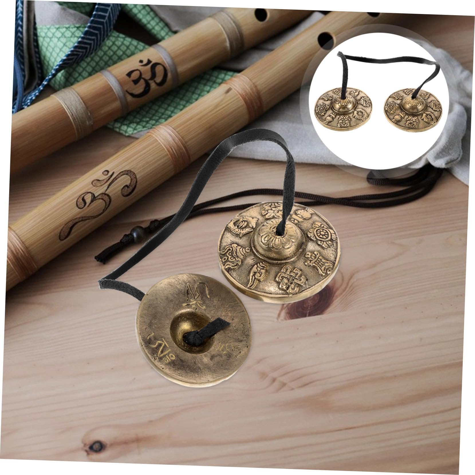 ifundom Tingsha Eccellente Sonora in Ottone per Meditazione Tibetana Campane Stili e Design Raffinato per Rilassamento e Pratiche Vajrayana