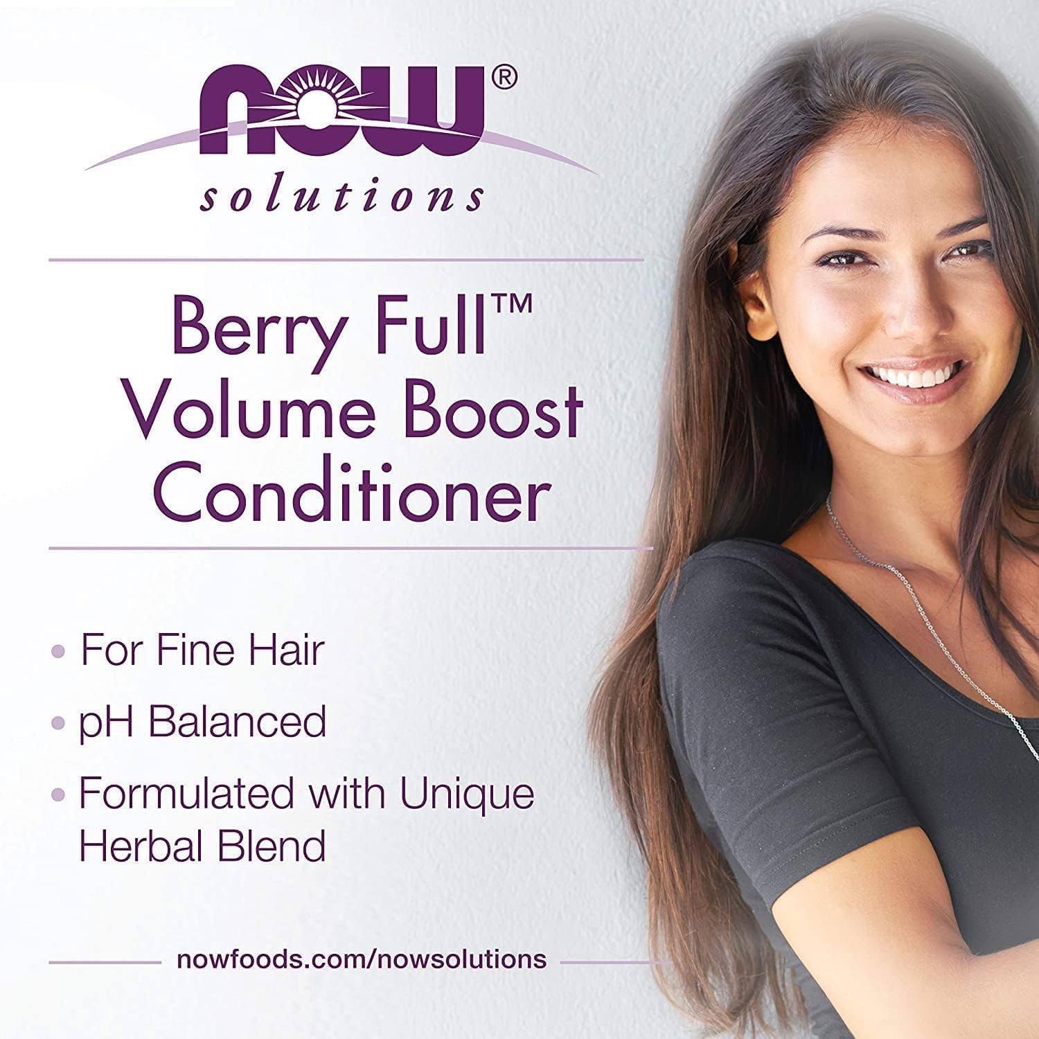 NOW Solutions, Berry Full™, Volume Boost Conditioner for Fine Hair with Biotin, pH Balanced, 16-Ounce (Pack of 4)