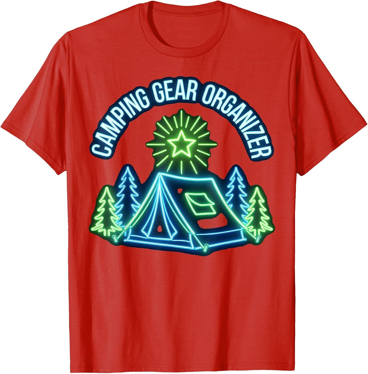 Boy Mom Camping Gear Organizer Graphic Design T-Shirt
