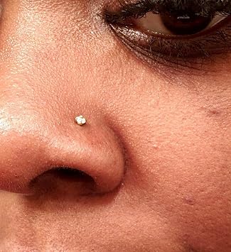 QWALIT 2pcs Nose Piercing Kit with Nose Rings and Disposable Piercing Gun