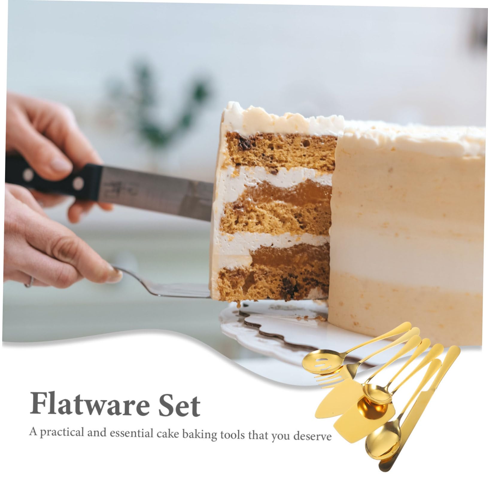 Utensillos Para Tartas De Boda De Cubiertos Tenedores Inoxidable Pala Para Servir Kit Completo