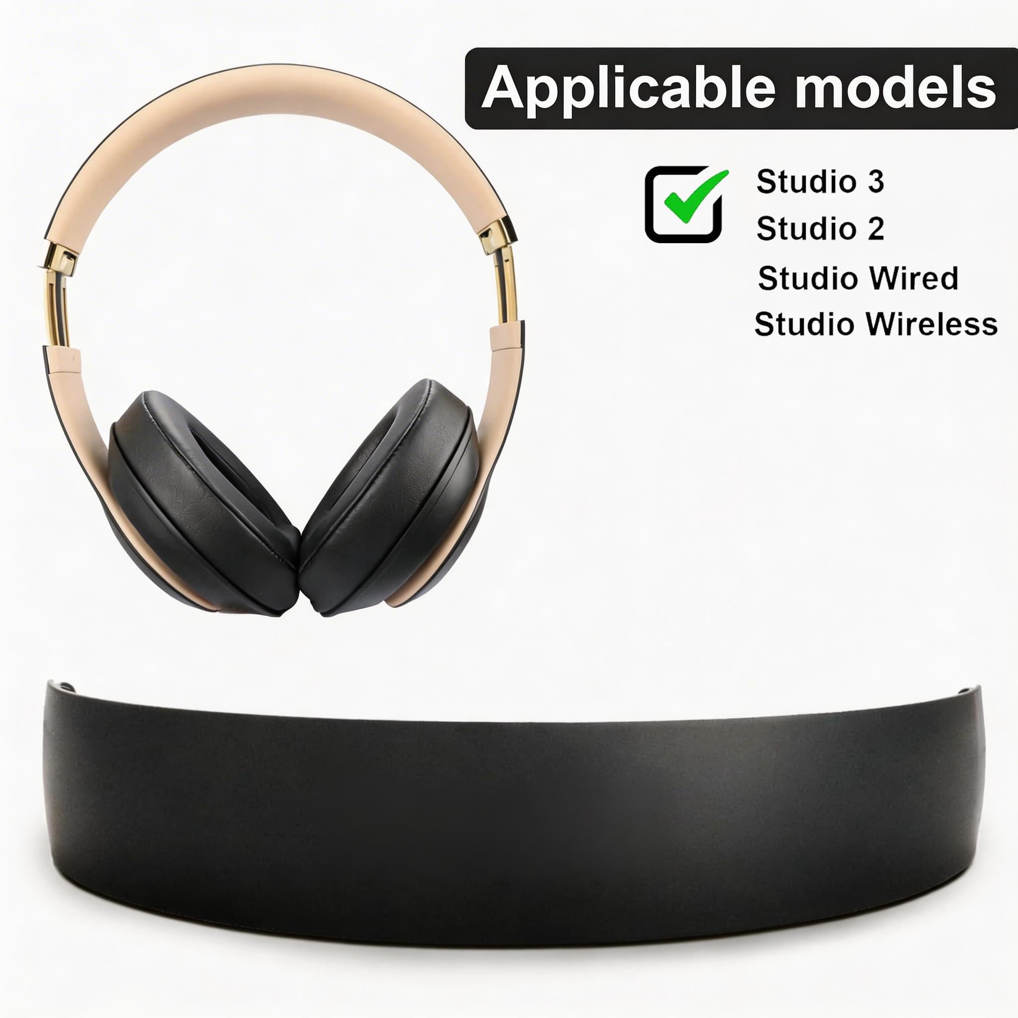 Studio 2 opaska na głowę części zamienne akcesoria Studio 3 opaska na głowę zestaw naprawczy kompatybilny ze Studio 3.0 / Studio 3.0 Wireless (B0500 B0501) górna opaska na głowę