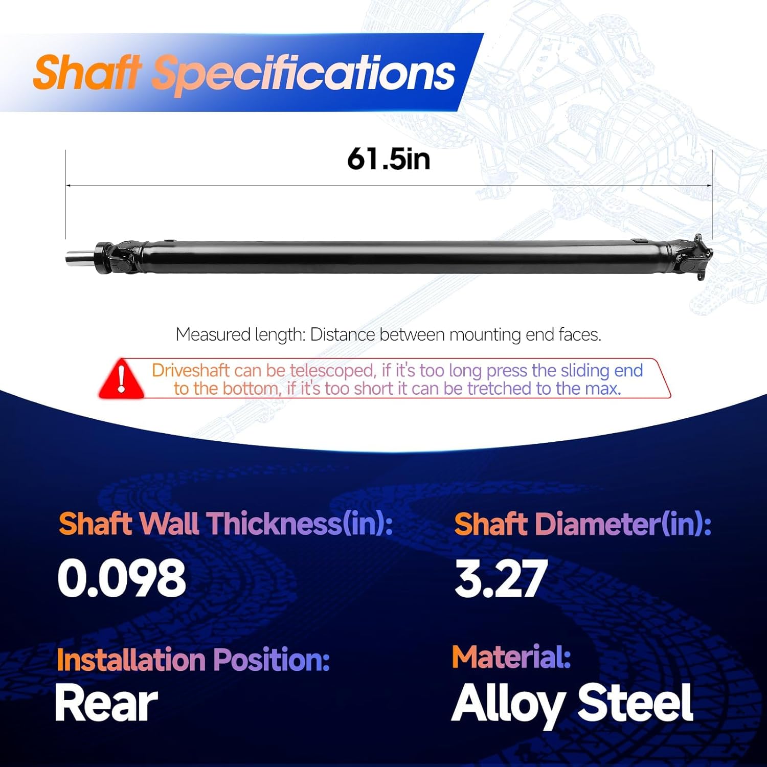 rear drive shaft prop shaft driveshaft assembly fit for toyota 4runner 2003-2020 v6 4.0l rwd, replace# 936-772, 371103d510