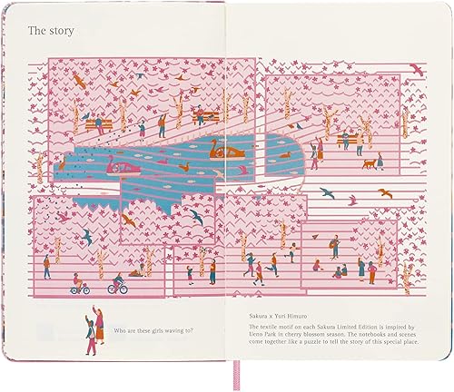 Miniatura 3 de (Moleskine) Moleskin LESU05QP062 Sakura Limited Edition Notebook, Large Size, Width 5.1 x Height 8.3 inches (13 x 21 cm), Plain Bench