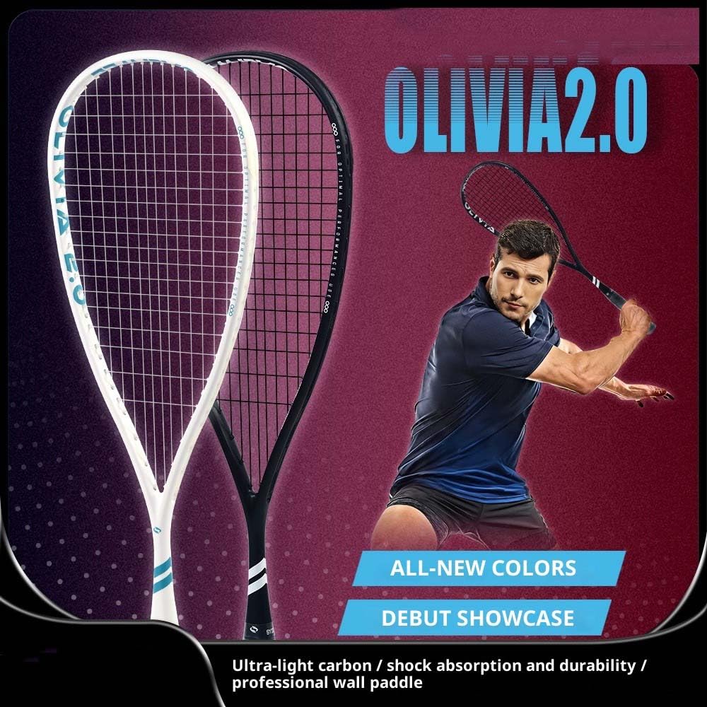 Racchetta da squash Full Carbon con borse per racchette, palestra indoor, sport, per principianti professionisti, allenamento per principianti, gioco di racquetball