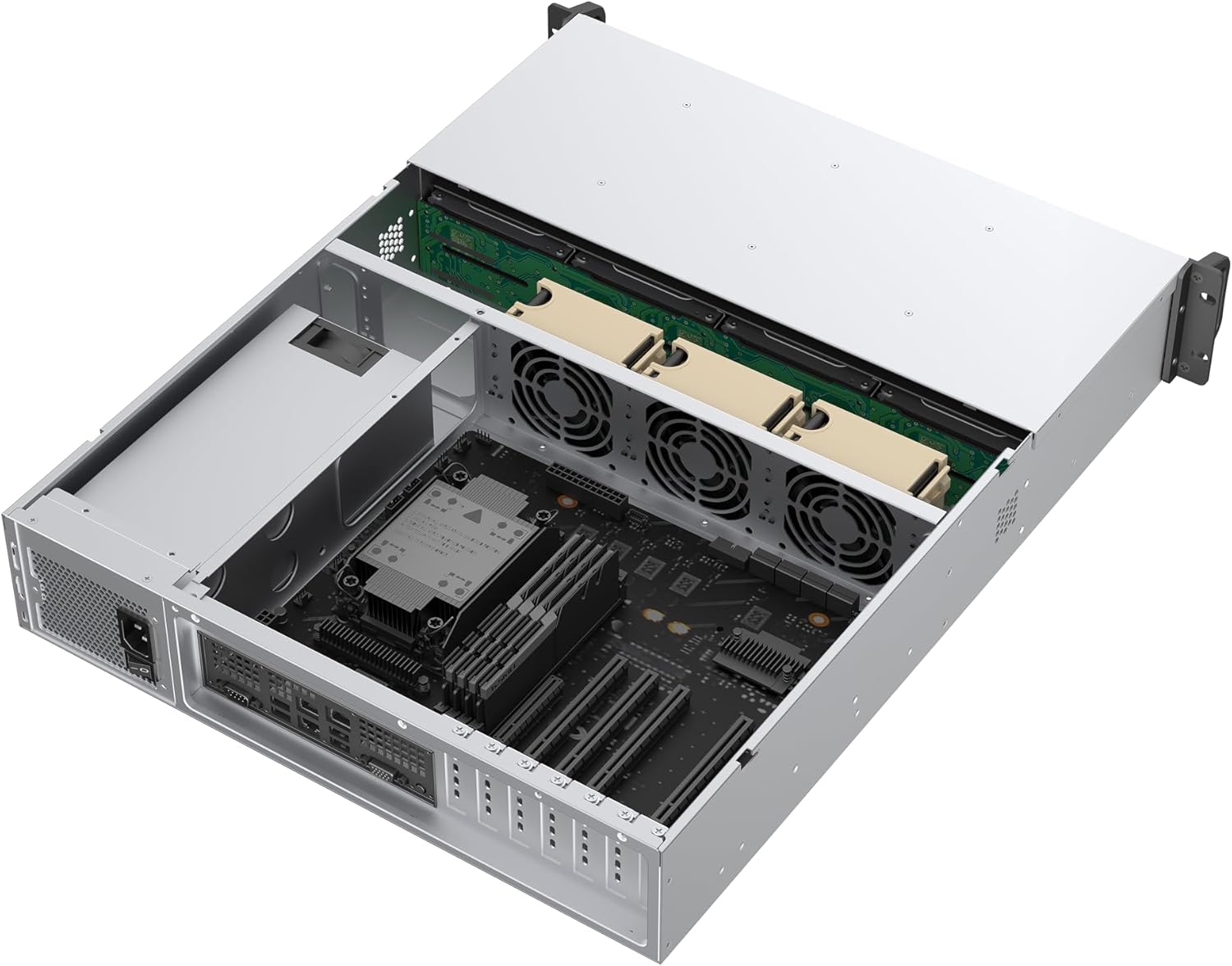 Rosewill 2U Rackmount Server Chassis | Supports up to 8 3.5" 12Gbps Hot Swap SATA/SAS | E-ATX Compatible | 2U/CRPS PSU | 3 x 8038 PWM Fan | USB 3.2 Type-C | RSV-H208