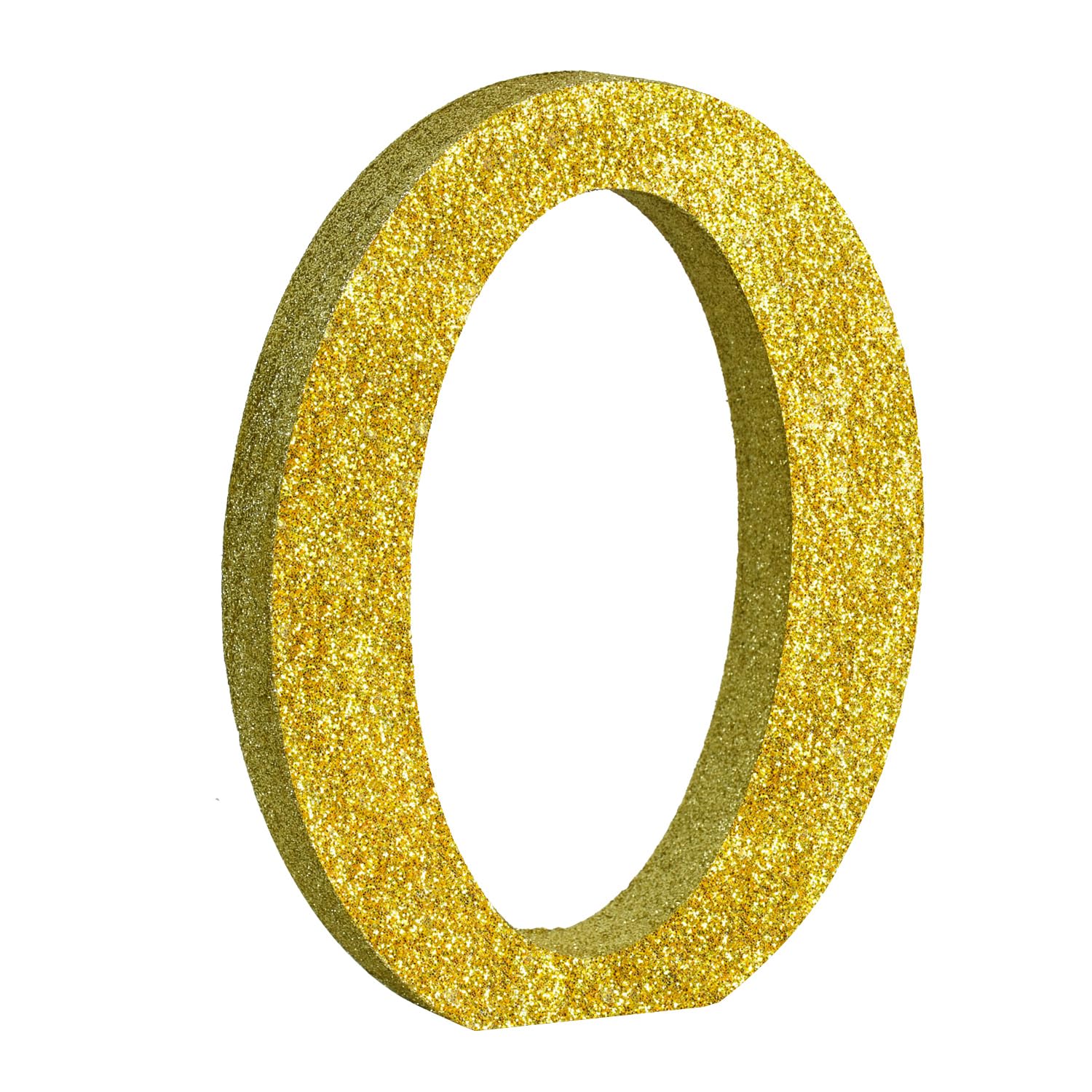 TONIFUL 8 Inch Gold Glitter Letter O Table Centerpiece A-Z Gold Birthday Party Decorations,Gold Alphabet O for Birthday,Chrismas,Graduation,Bridal Shower,Wedding,Anniversary Party Supplies