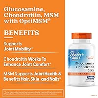 Vista 3 de Doctor's BEST Glucosamina condroitina MSM - Suplemento de apoyo a la salud articular para mujeres y hombres, apoyo nutricional para la fuerza