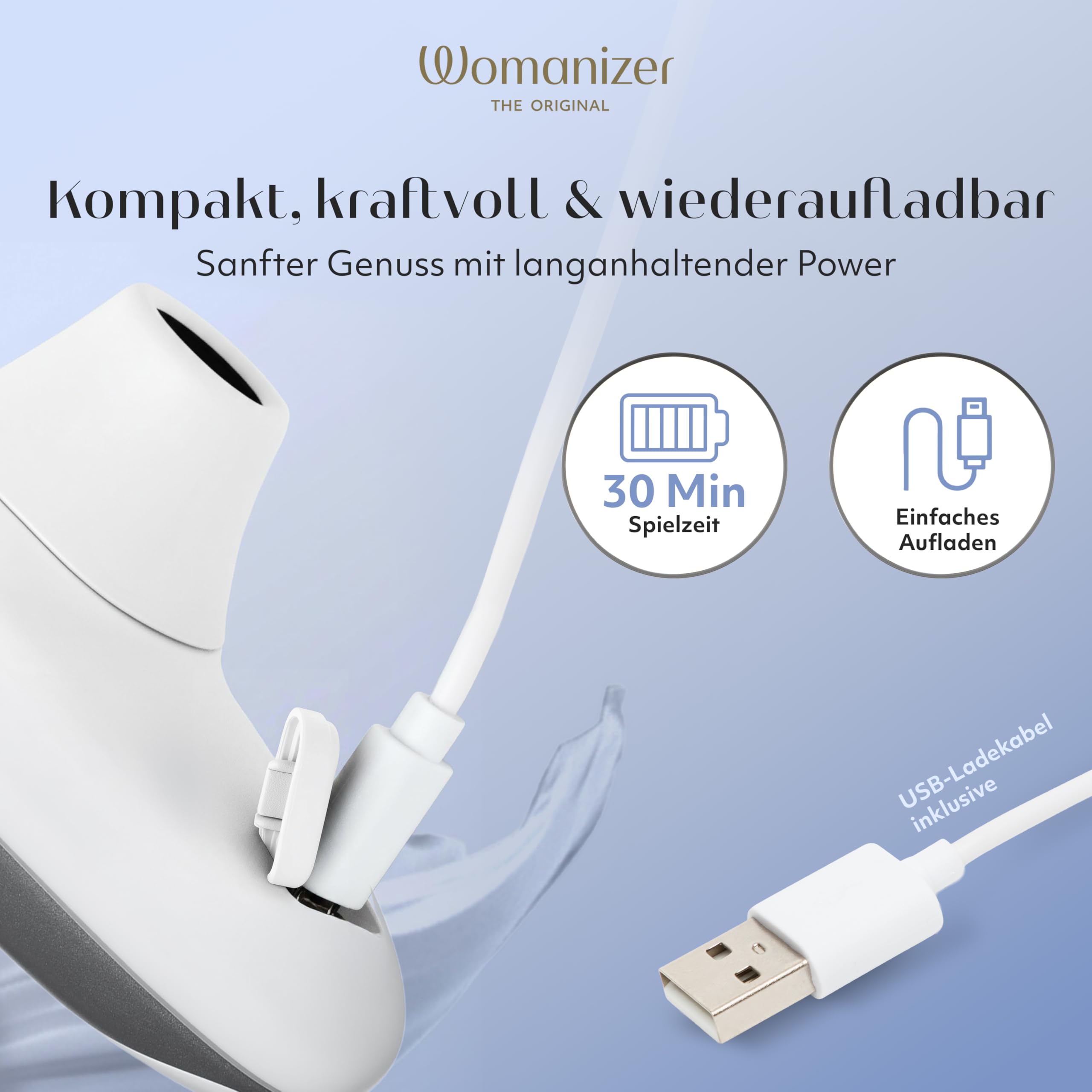 Womanizer Starlet Klitoris Sauger Erotik Vibrator für Frauen Sex Spielzeug | Klitoris Stimulator für sie mit 4 Intensitätsstufen | Leise | Wasserfest | Wiederaufladbar Druckwellenvibrator | Weiß