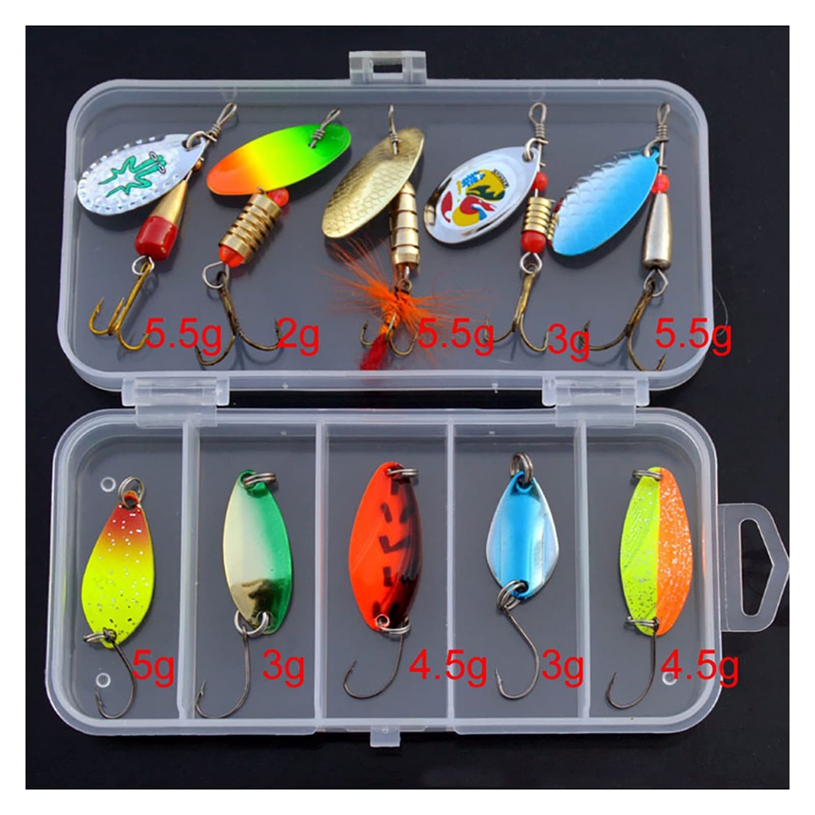 Señuelos de Pesca Conjunto de cebo con lentejuelas de lentejuelas cebos de metal cebo pesquero señuelo triple ganchos artificial cebo pica pesca tackle 1 0PCS Cebos Artificiales ( Color : B )