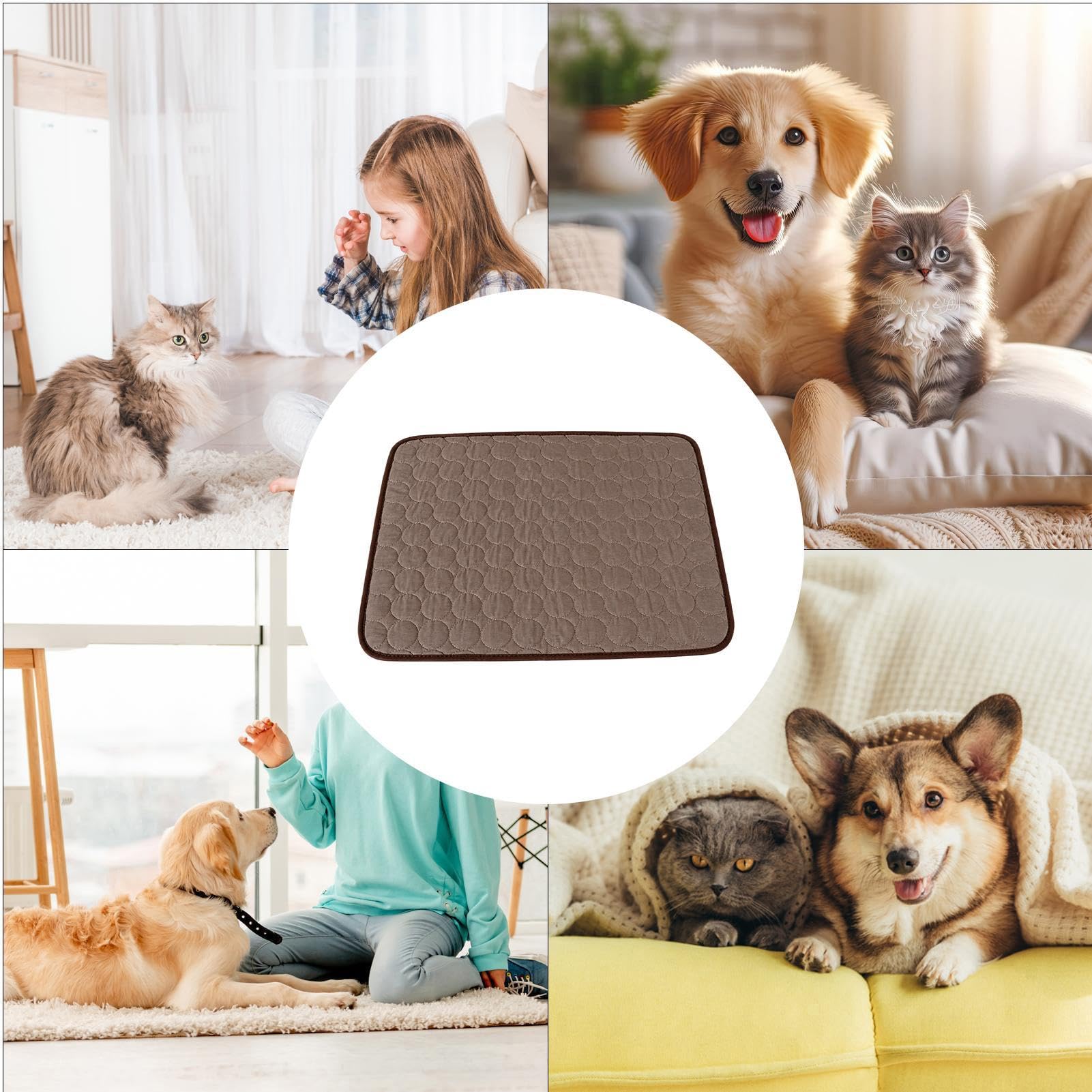 Tappetino Rinfrescante per Cani Lavabile Traspirante Portatile Seta | Materassino Rinfrescante Per Cani Da Interno su Divano Auto Canile, Razze Piccole Medie Grandi