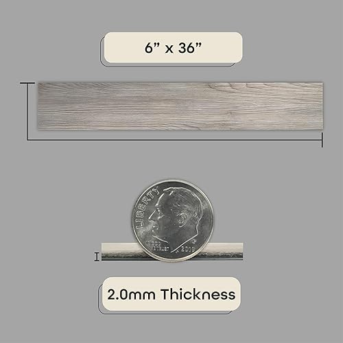 Miniatura 3 de Achim Home Furnishings vfp2.0ss40 Tivoli II, importaciones de plata Spruce 6" x 36" vinilo para piso auto adhesivo, 40 tablones, 60 pies cuadrados,