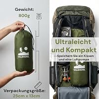 VALEHOWL 800g Sac de dormit gonflabil ultralejer pentru camping - Valoare R 3.0, Saltea impermeabilă pentru rucsac 5
