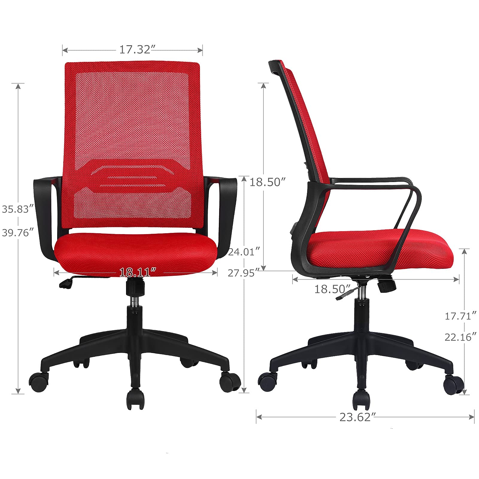 Buy ComHoma Office Chair Ergonomic Desk Chair Mesh Computer Chair Mid