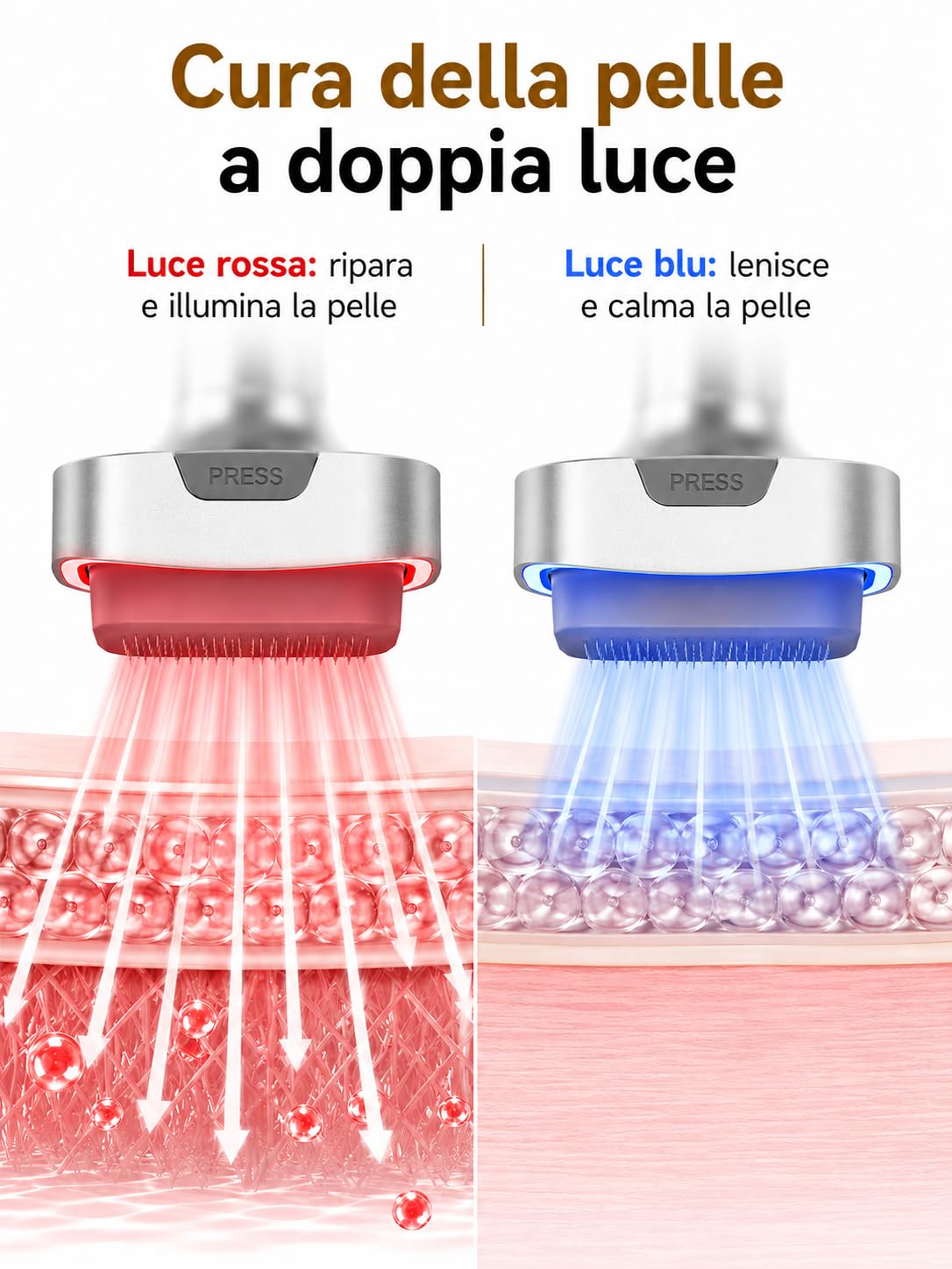 Bio-pen bio6 Derma Stamp Elettrico 4 in 1 Derma Roller Professionale per Anti-Aging, Rassodamento della pelle, Schiarimento, Imperfezioni della pelle, Trattamento della caduta dei capelli sulla testa