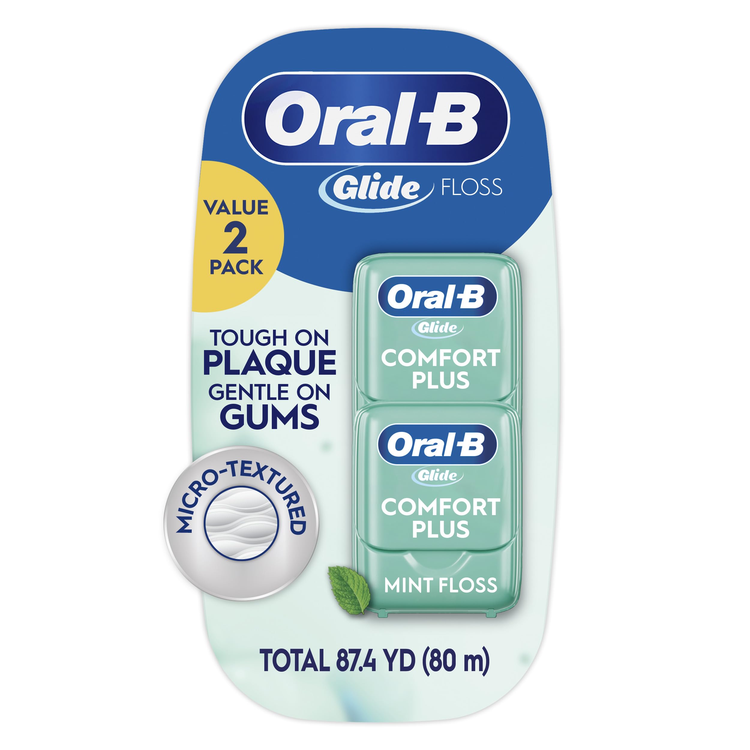 Glide Comfort Plus Dental Floss, Value 2 Pack (40m Each)