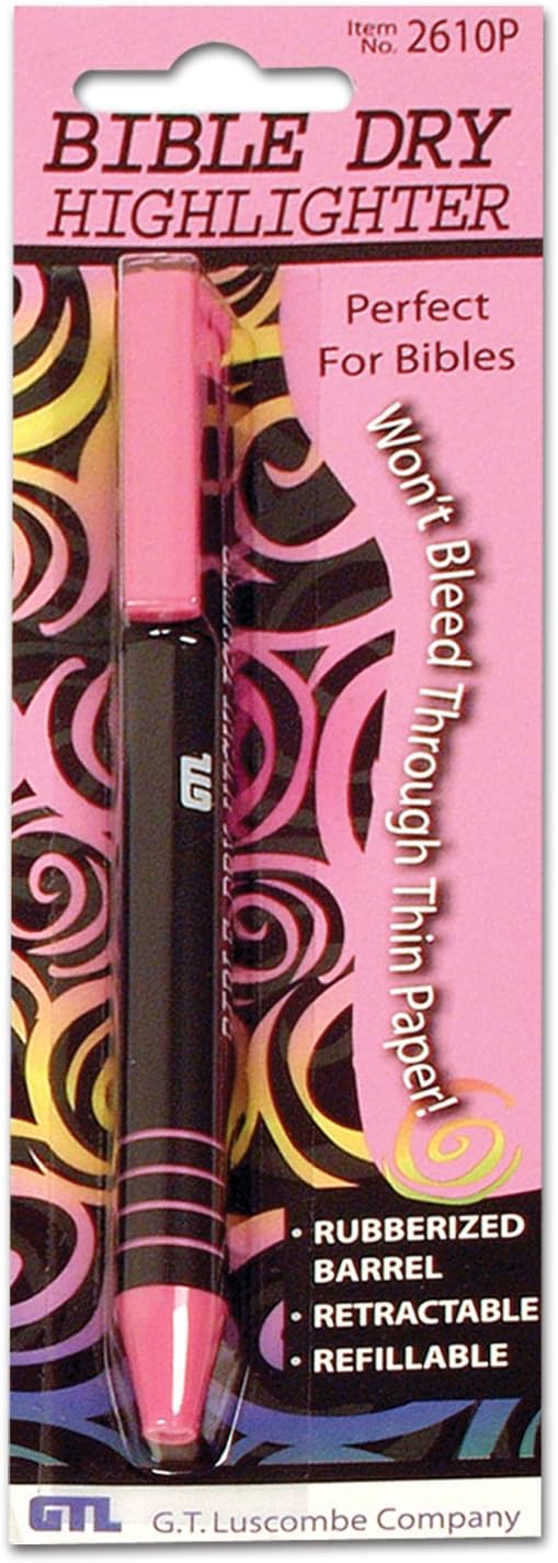 Bible Dry Highlighter - Pink Carded