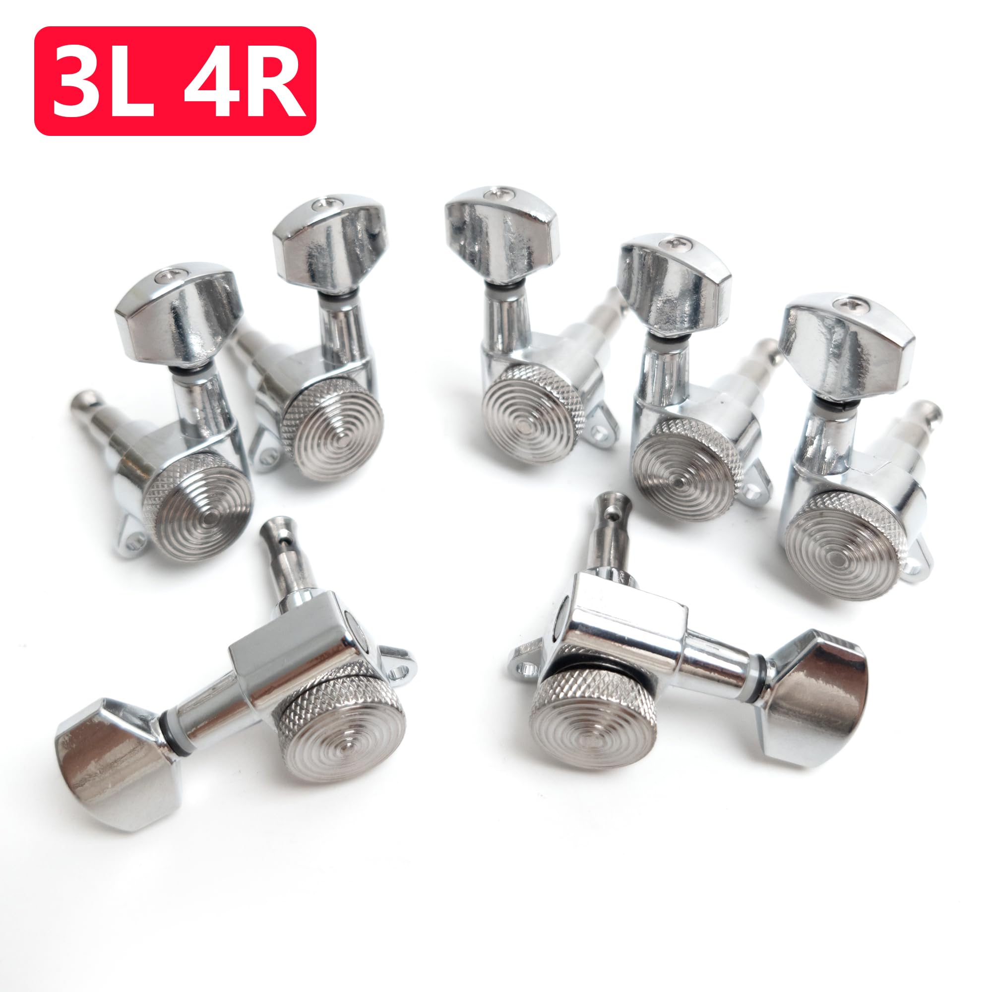 3L4R Guitar Locking Tuners Chrome 1:18 Lock String Tuning Key Pegs Machine Head High Precision for Fender Strat Tele For Gibson SG LP Style or Acoustic Guitars Replacement Parts