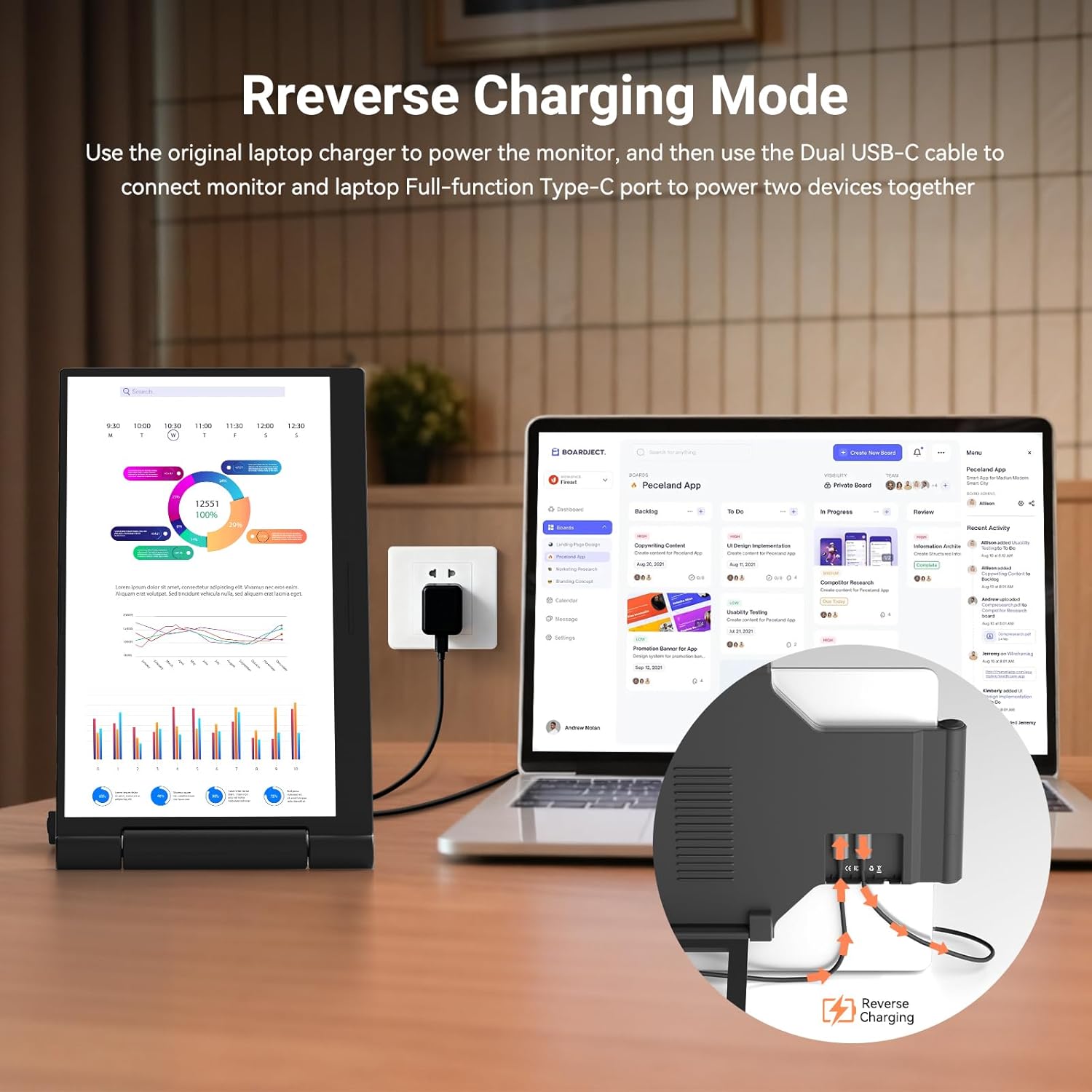 Laptop Screen Extender 14 inch Laptop Monitor Extender 1080P IPS, 280° Rotation Portable Monitor for Laptops 13-17.3" with USB-C DP/HDMI Port, Plug-Play Dual Screen for Windows/Mac/Chrome/Android