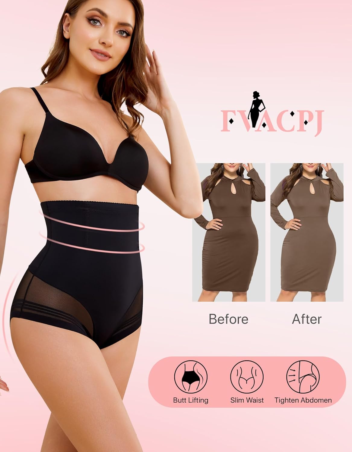 Shapewear Tummy Control Underwear - High Waisted Shapewear Panties Compression Body Shaping Briefs Girdle Panty - Image 3