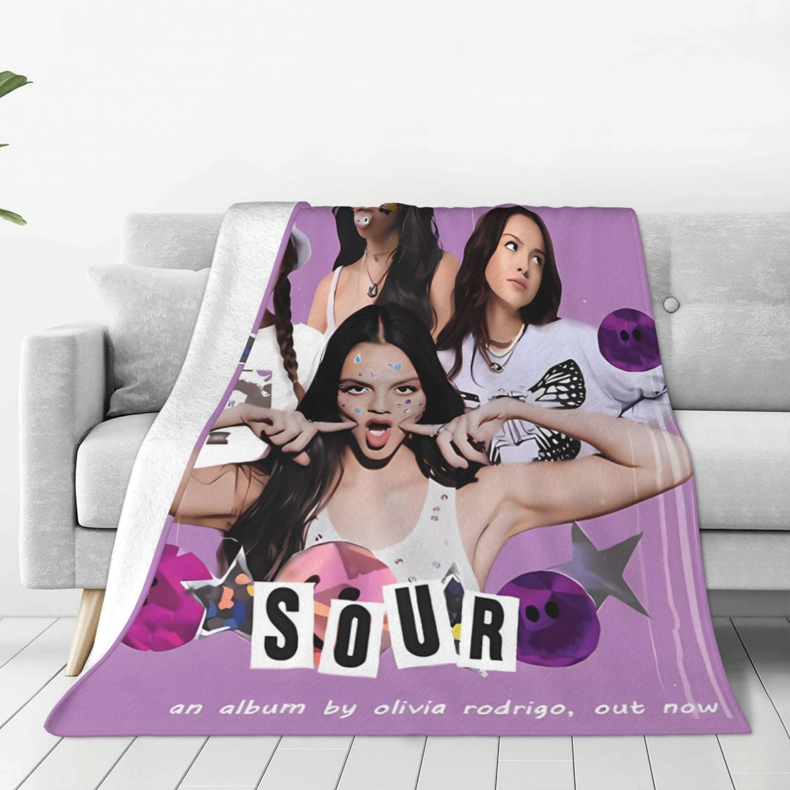 Manta De Forro Polar Con Diseño De Notas Musicales Y Guitarra Vintage - Súper Suave, Talla Adulto 80x60 Pulgadas