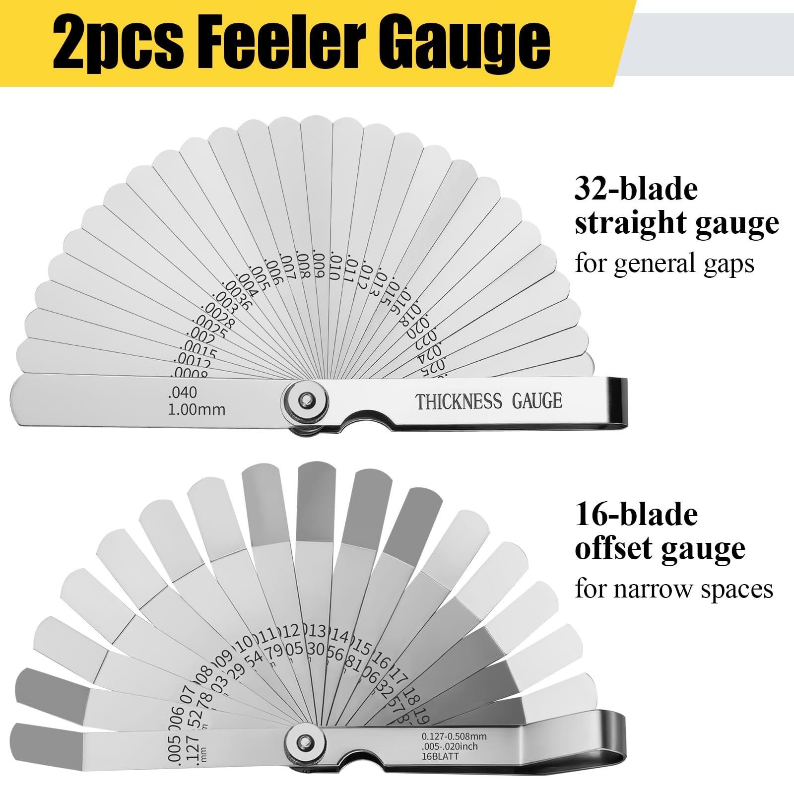 Feeler Gauge Set - Precision Gap Measurement Tool -2