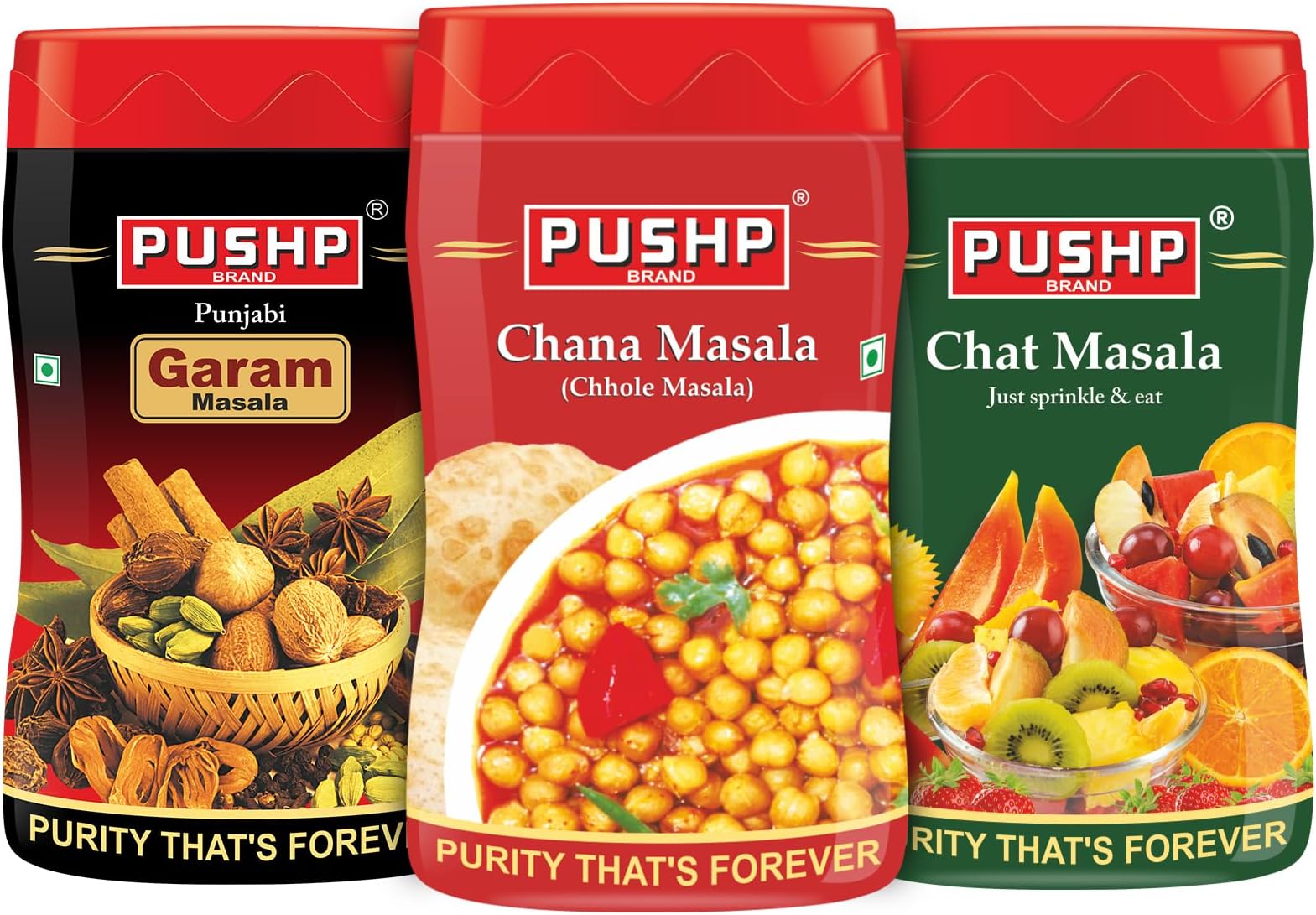 - Pushp Combo Jar Packing 500g Each (Pack of 3)