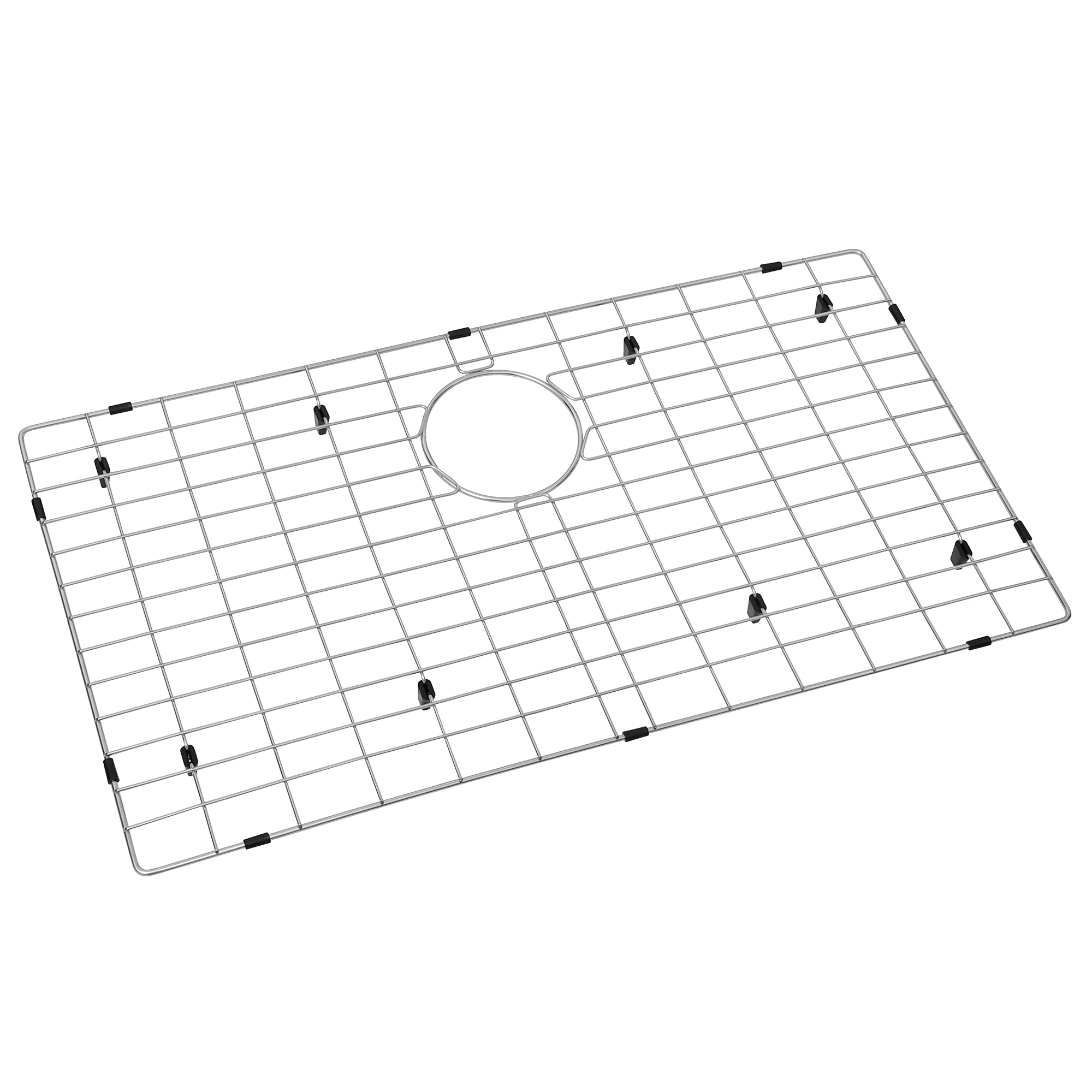 Grille d'évier en acier inoxydable contre les rayures, dimensions 76,2 x 41,9 cm drain arrière