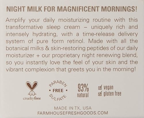 Miniatura 3 de FarmHouse Fresh Three Milk Ageless Sleep Cream, 1.7 Fl Oz