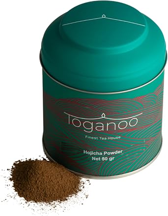 Toganoo Hojicha Powder - Premium Japon Kavrulmu  Ye il  ay Tozu 50g - D k Kafeinli, Vegan - Latte, Smoothie ve Tarifler  in Uygun - Authentic Japanese Roasted Tea