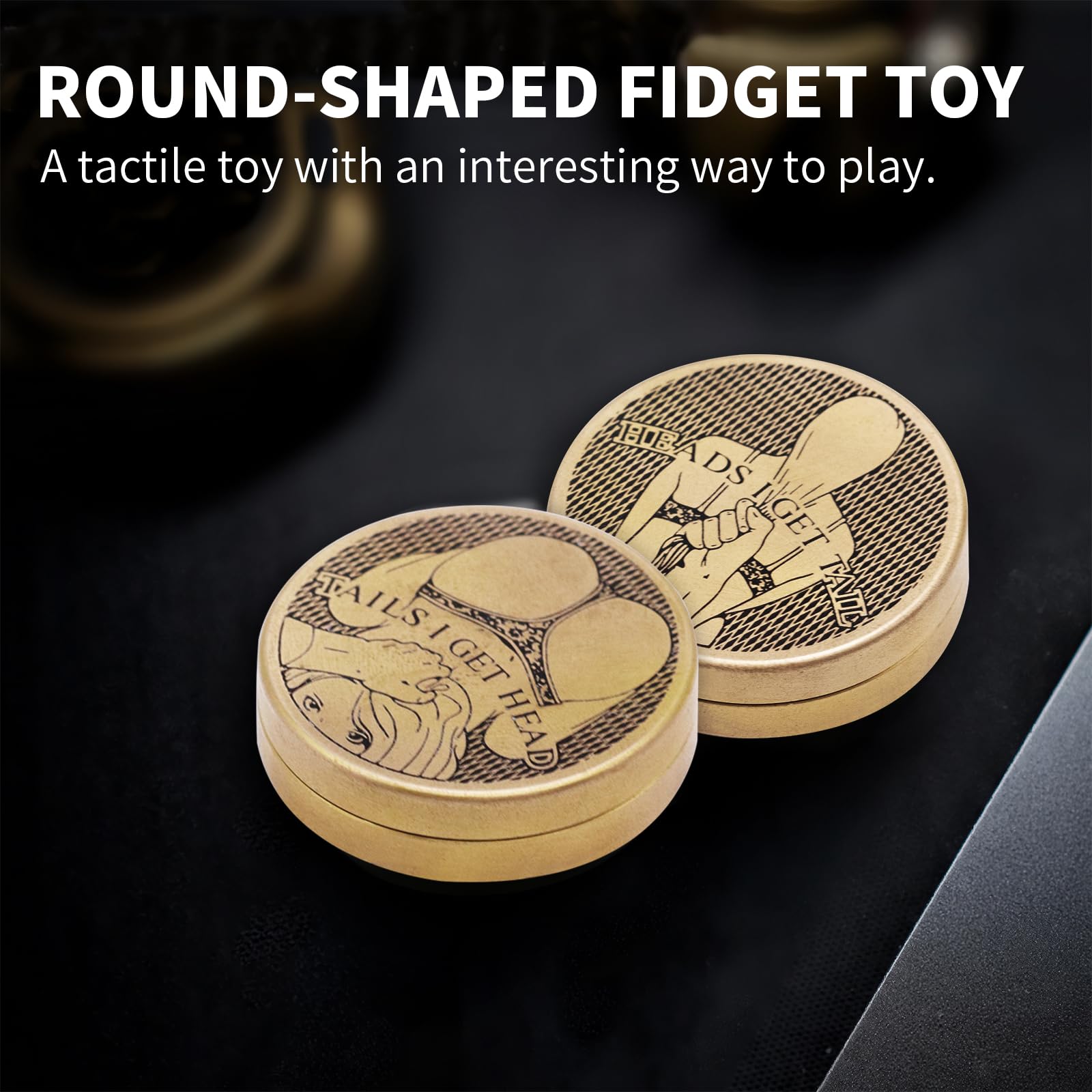 Fidget Slider Push Card, magnetyczna metalowa zabawka, EDC dla dorosłych, okrągła zabawka redukująca stres, obniż lęk i zwiększ koncentrację, prezent dla mężczyzn przeciwko stresowi