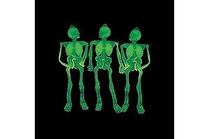144-Pack Glow-in-the-Dark Skeletons for Bewitching Halloween Decor