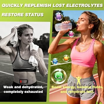 Electrolytes Powder Packets 25 Sticks Hydration Packet Sugar Free Electrolyte Drink Mix 5 Flavors for Rehydration with Minerals Nutrients with Lemon, Watermelon, Orange, Raspberry, White Peach