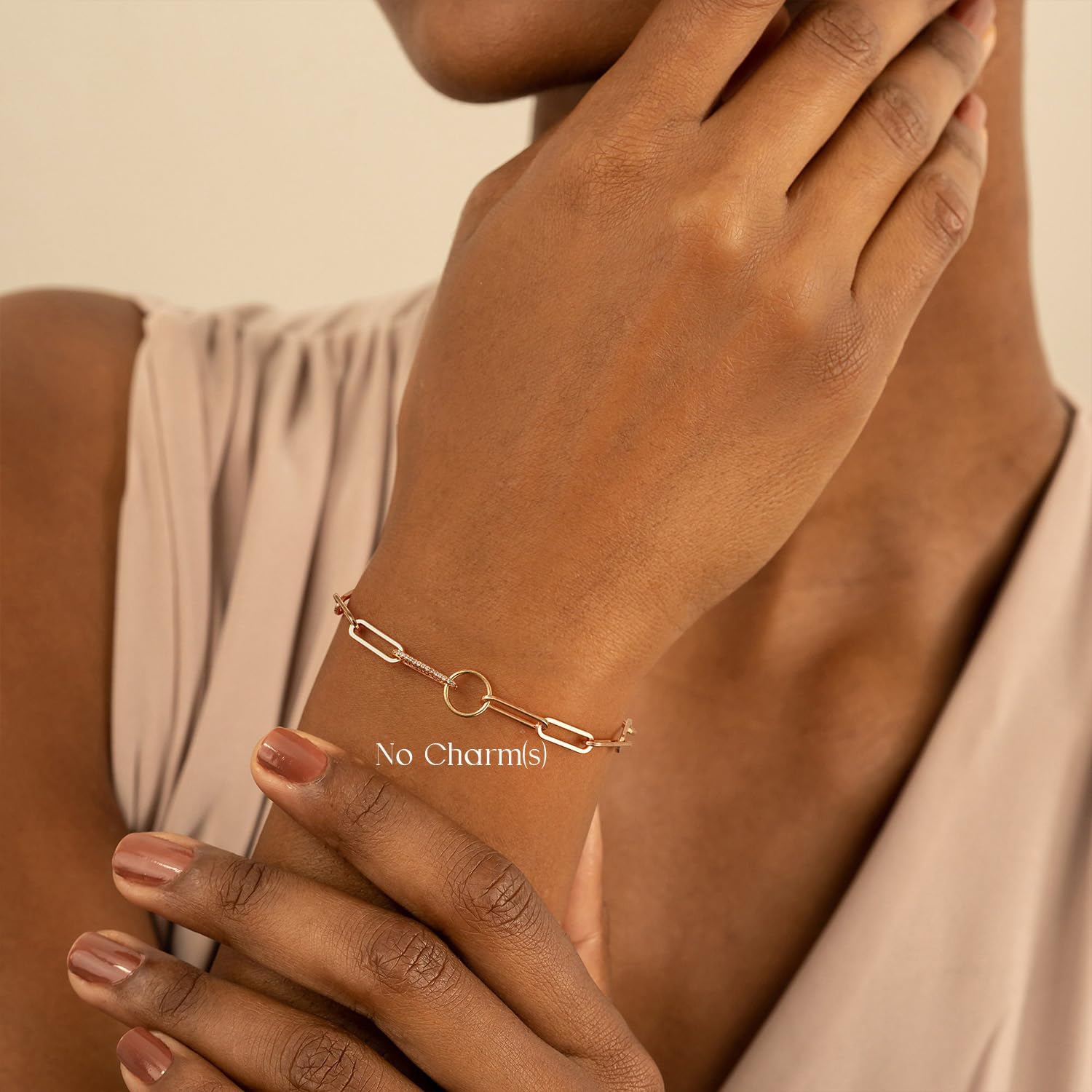 MYEARS Valentines Day Gifts for Women - Gold Initial Bracelets for Women Trendy 14K Gold Plated Heart Letter A-Z Charm Bracelets Paperclip Chain Personalized Jewelry Birthday Gifts for Her - Image 3