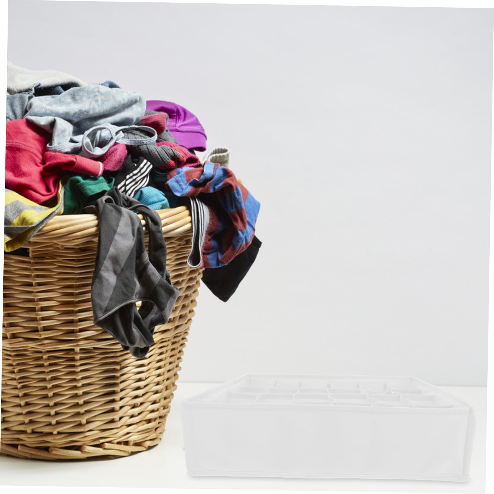 Happyyami 1Pc Underwear Storage Box Compartment Clothes Case for Organizing Socks and Accessories Space Saving Design for Home Office Dorm Use