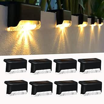 Solar Deck Lights, Dusk Till Dawn Outdoor Lights Solar Power, Cool White Ground Lights, IP65 - View #12