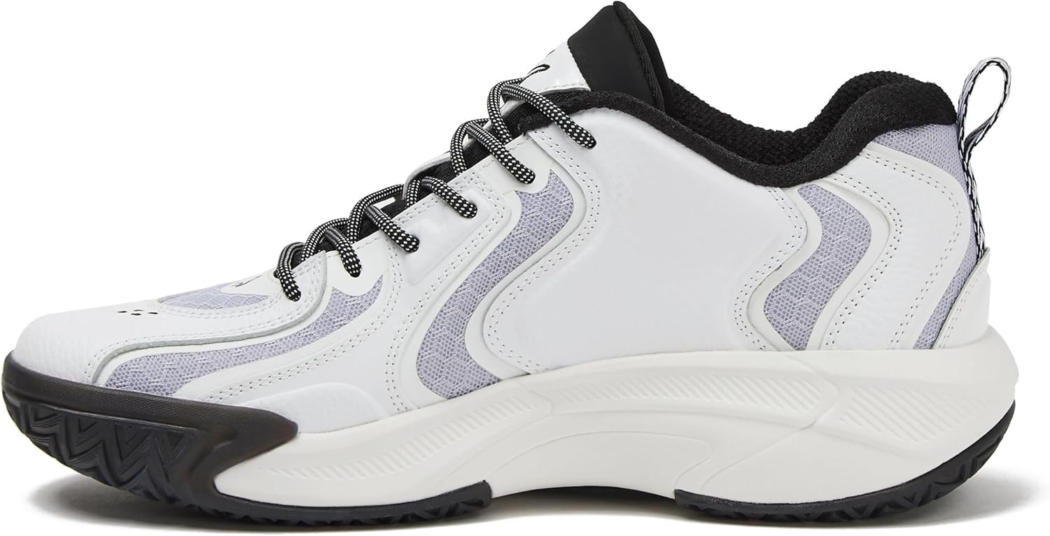 SHAQ Dunkman Basketball Shoes for Men, Indoor or Outdoor Court Basketball Mens Sneakers, Black or White Size 8 to 13