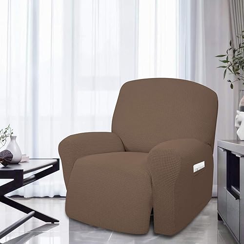 Miniatura 532 de Funda elástica para sofá reclinable de fácil colocación, Tela mezcla de poliéster Algodón, Arena