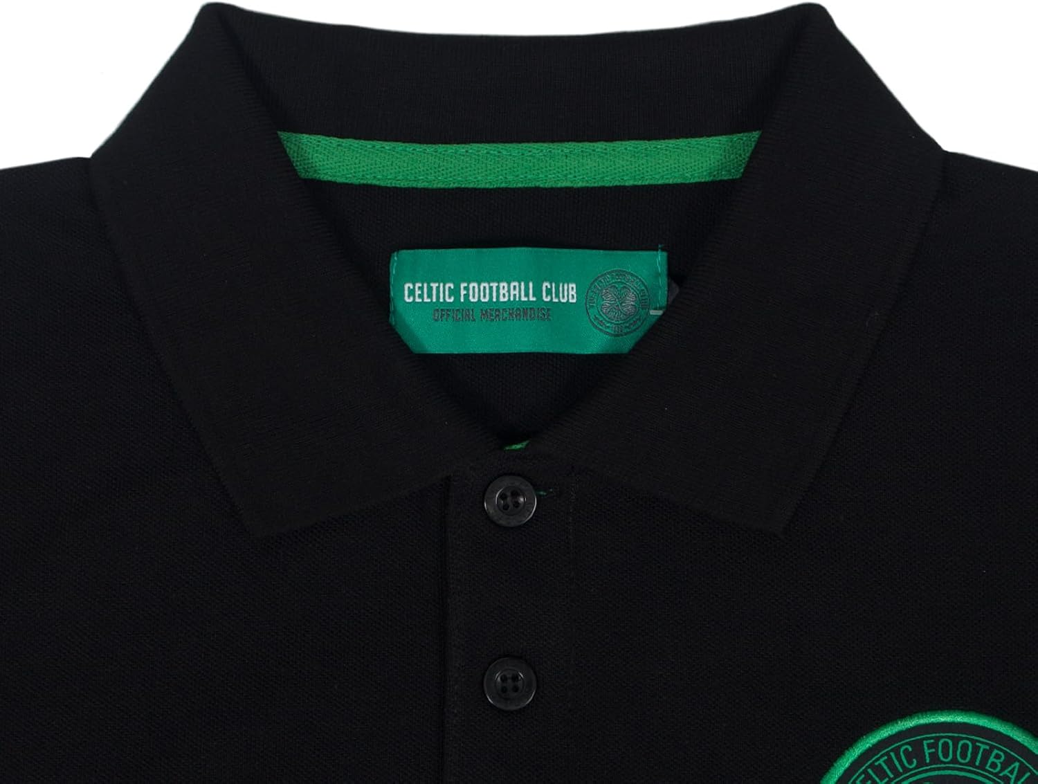 Celtic Football Club Official Soccer Gift Mens Crest Polo Shirt - Image 6