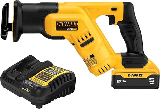 DEWALT 20V MAX* Cordless Reciprocating Saw Kit, 5 Amp-Hour Battery DCS387P1