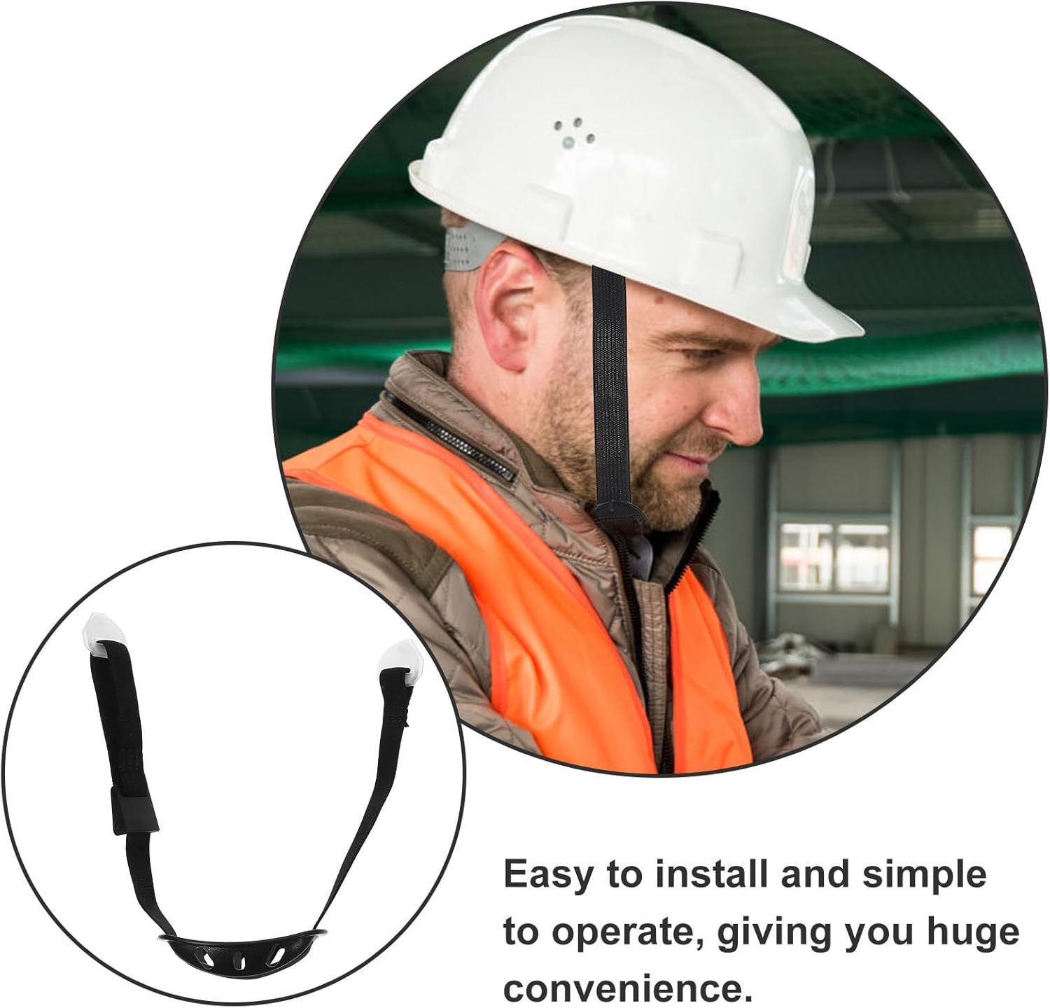 PartyKindom Hard Hat Chin Strap: Adjustable Helmet Chin Strap Universal Elastic Safety Helmet with Cup for Most Hard Hat