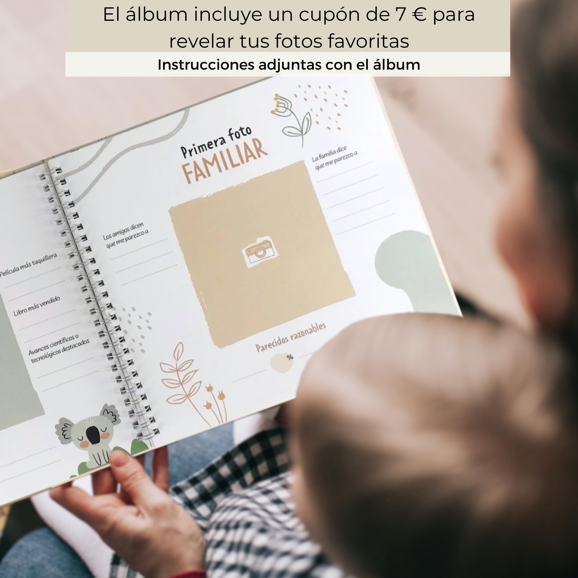 HUBORNS – Libro de recuerdos del bebé desde el nacimiento hasta los 5 años, álbum de fotos y diario para anotar momentos especiales, regalo ideal para padres primerizos y baby shower — view 5