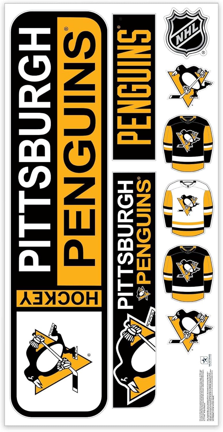 Sports Decor Pittsburgh Penguins Repositionable Wall Decal Set - Street Signs