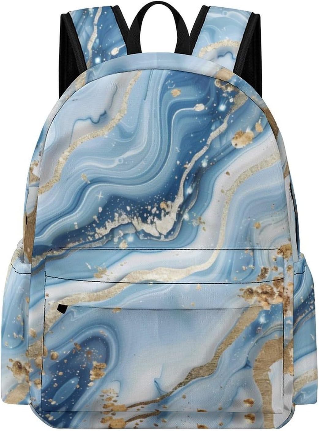 Abstract Marble Texture Funny Backpack Daily Casual Daypack Travel Mini Bag with Adjustable Strap Style-12