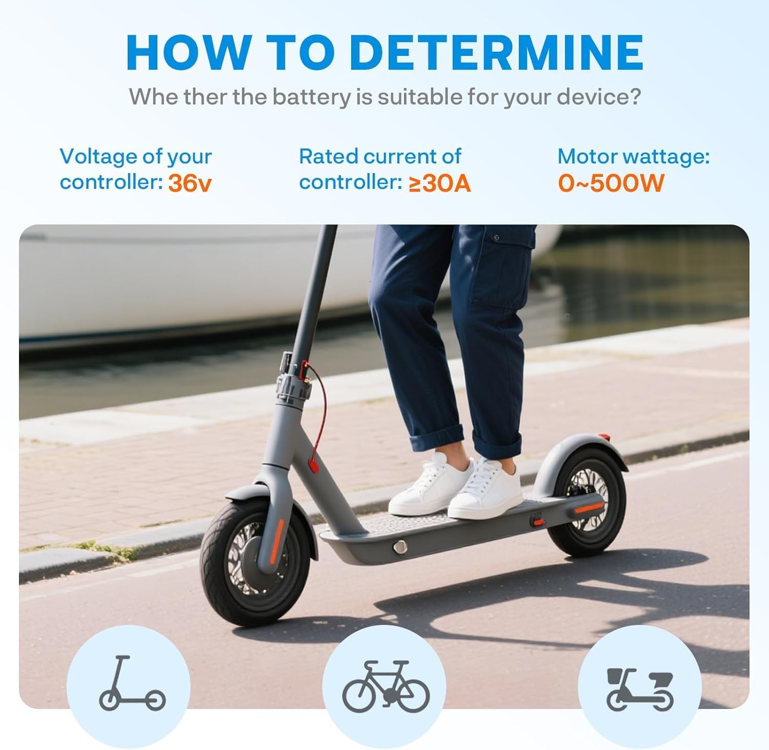 36V 15Ah Battery Pack, E-Bike Scooter Lithium Battery with 30A BMS for 0-1000W Motor, Lithium Ion Replacement Battery, Power Your Creative DIY and Bicycle Scooter Modification. - Image 4