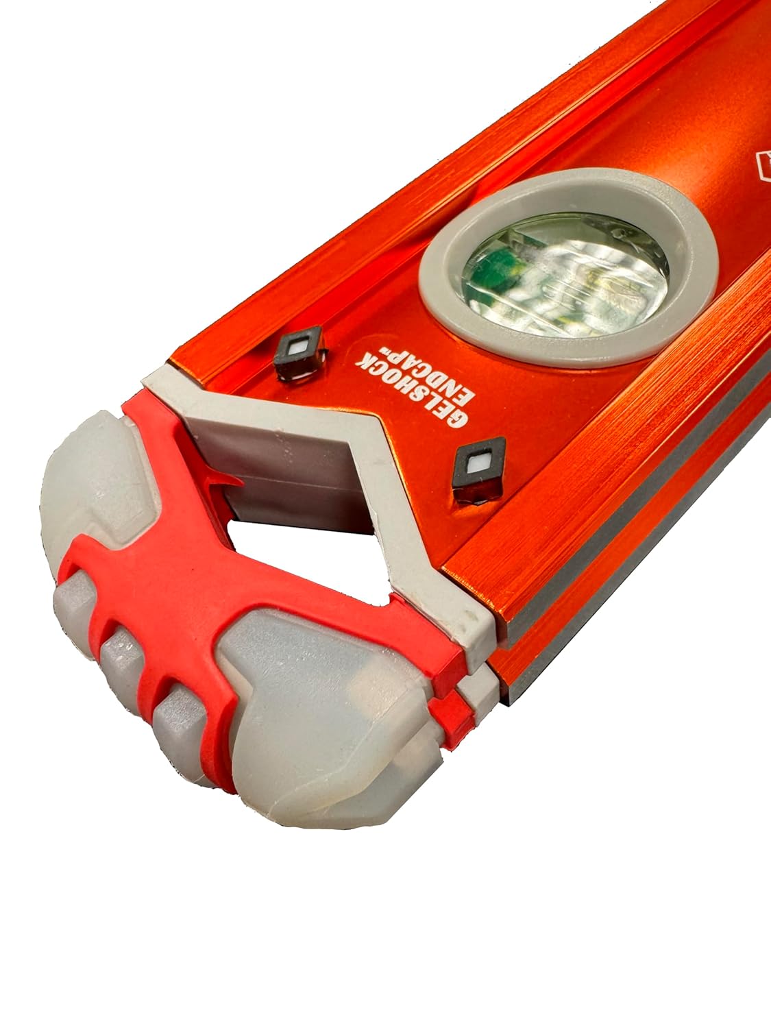 [Discontinued] SVB36M 36 inch Savage Magnetic Anodized Aluminum Box Beam Level with Gelshock End Caps and 3 Bubble Vials for 0°/90°/45° Measurements—Contractor Series