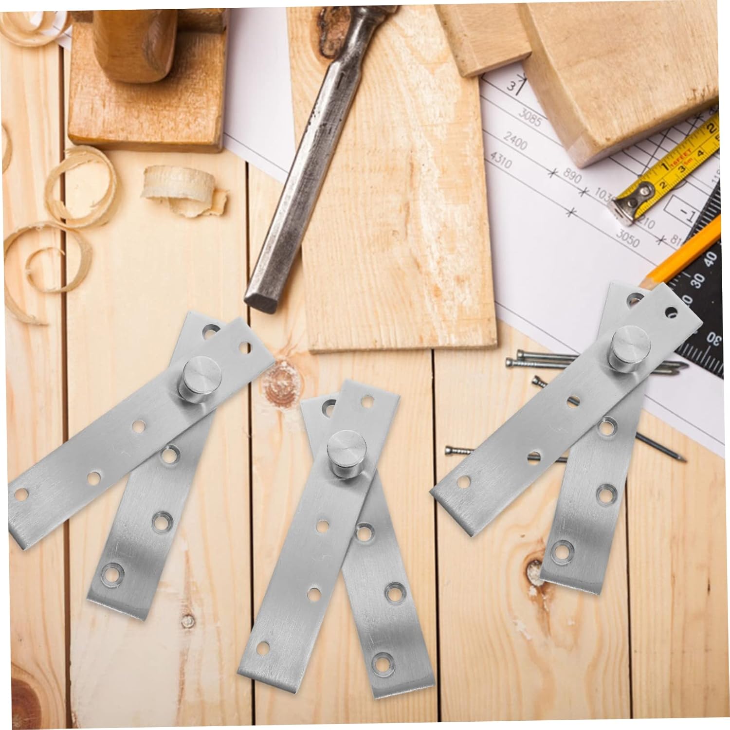 Cabilock 4pcs Heavy Duty Hidden Hinge for Rotation for Doors Cabinets and Furniture and Easy to Install for