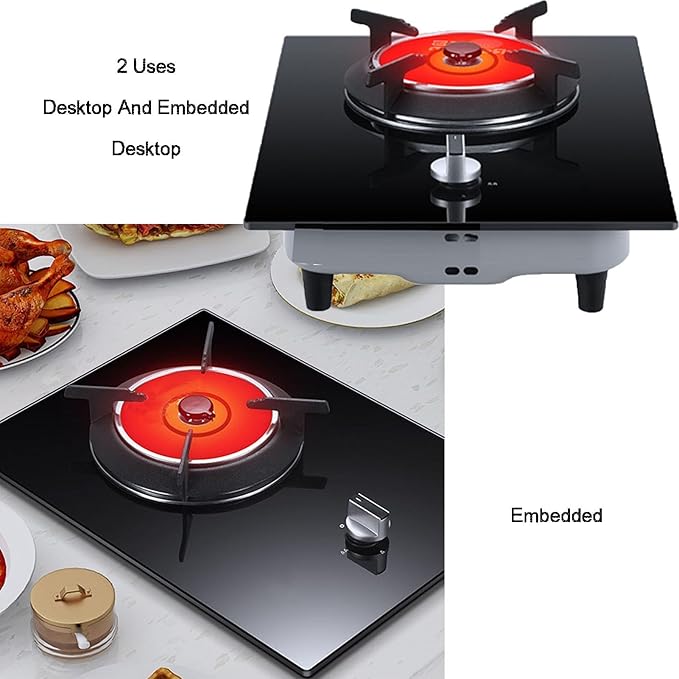 Estufa de Gas de 1 Puesto, Vidrio Templado, Con Protección de Apagado miniatura 3