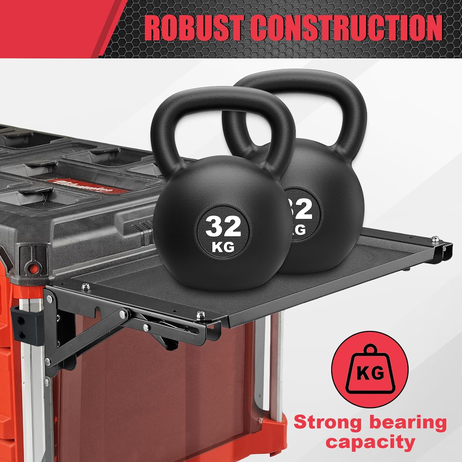 Efficient Foldable Workbench for Fast Tool Access During Construction or Auto Jobs Portable Technician Work Station