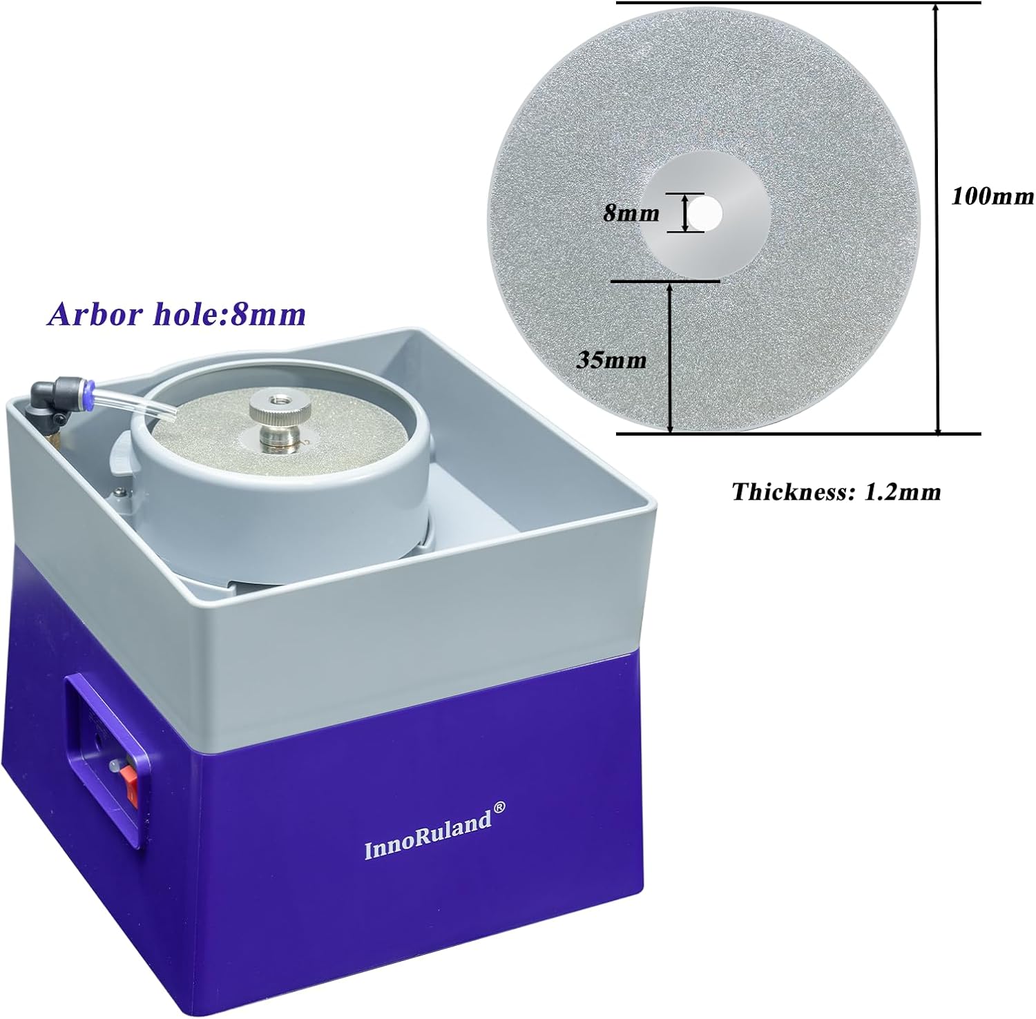 4” Flat Grinding Machine Stone Rock Polisher, Grinder, Shaper Shaping and Polishing Tools, Mineral Rock Polishing Machines, Grinding Machines